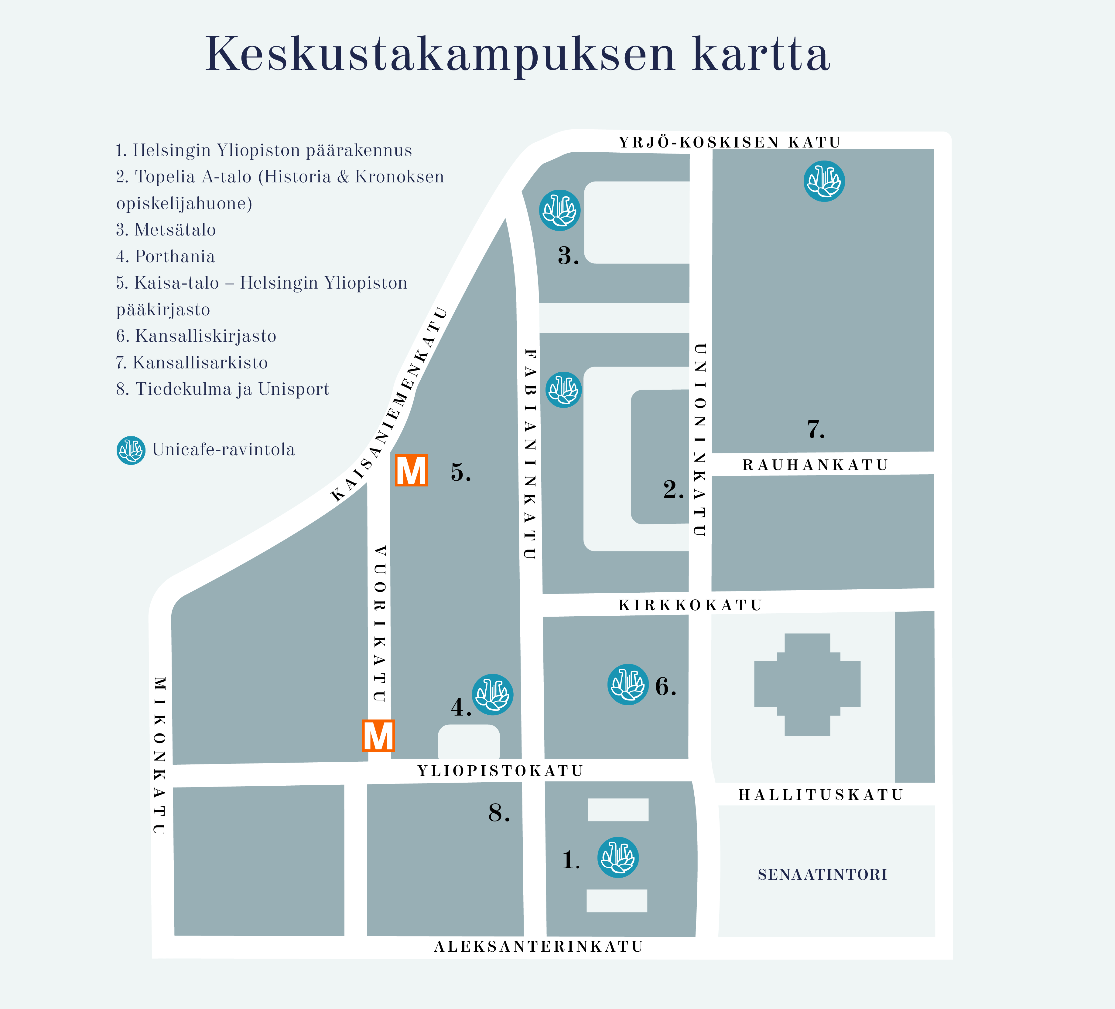 Keskustakampuksen kartta